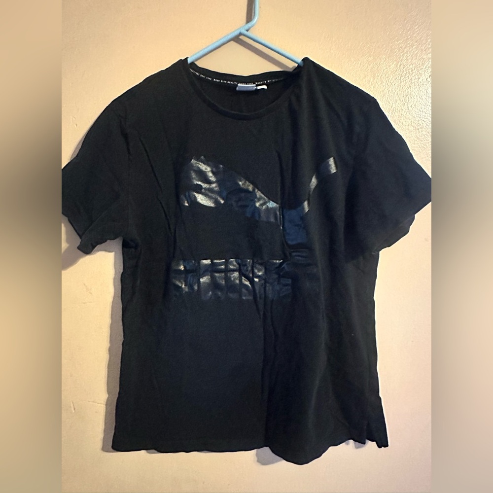 Puma Black Graphic Short Sleeve Tee